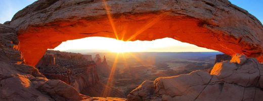 the land at sunrise