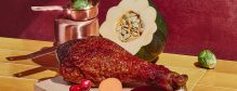 a harvest meal with acorn squash